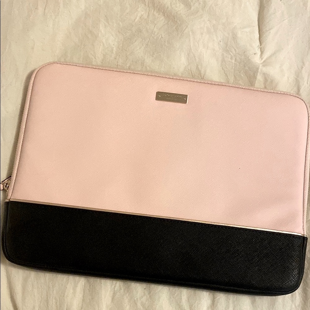 Kate Spade Pink and Black Laptop Sleeve